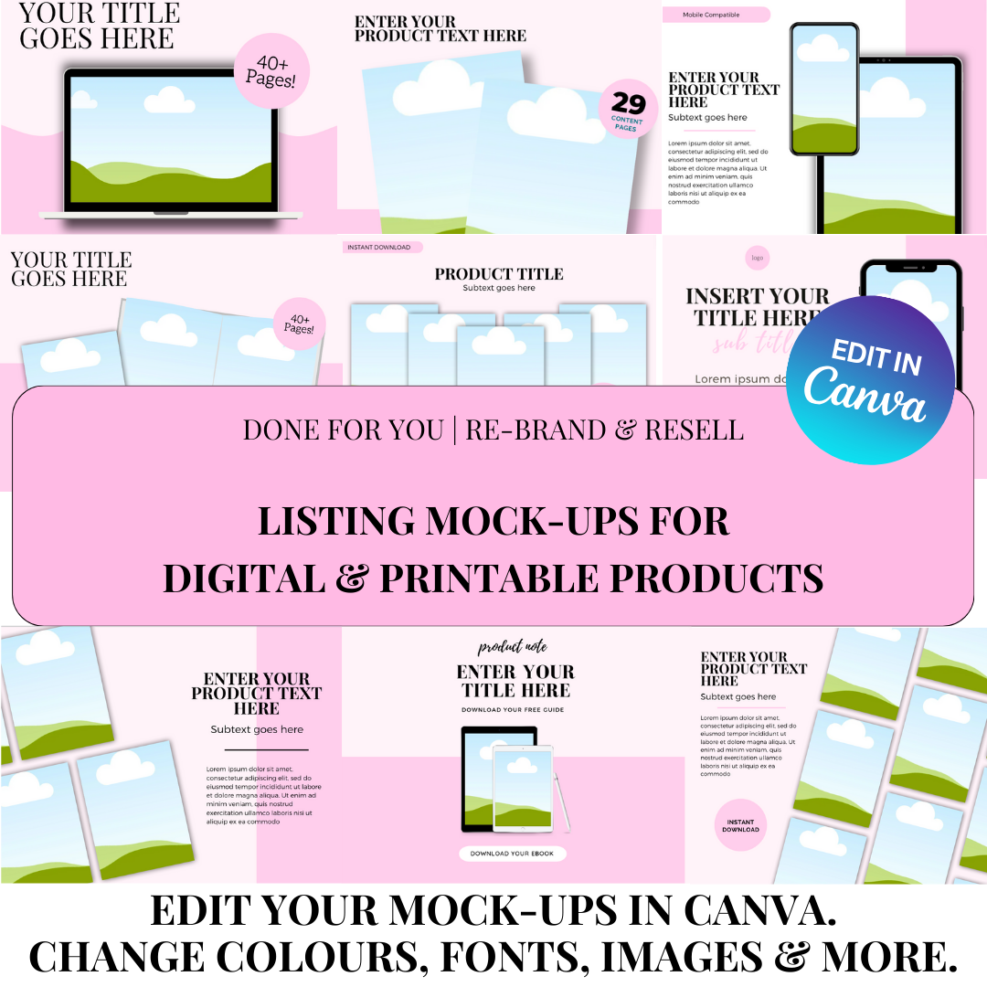 Show Off Your Digital Products Mock-Ups [30+ Pages Template]