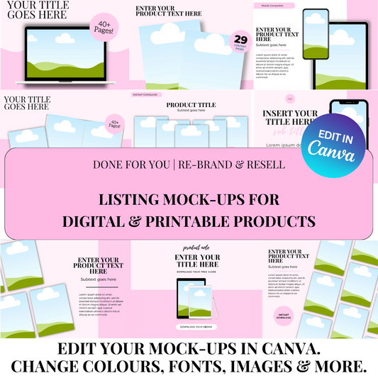 Show Off Your Digital Products Mock-Ups [30+ Pages Template]