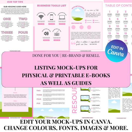 E-book & Guide Mock ups [90+ Pages Template]