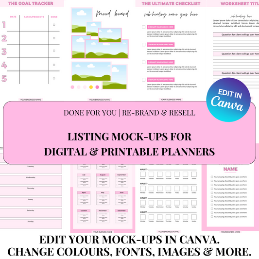 Planner Mock Ups [20+ Pages Template]