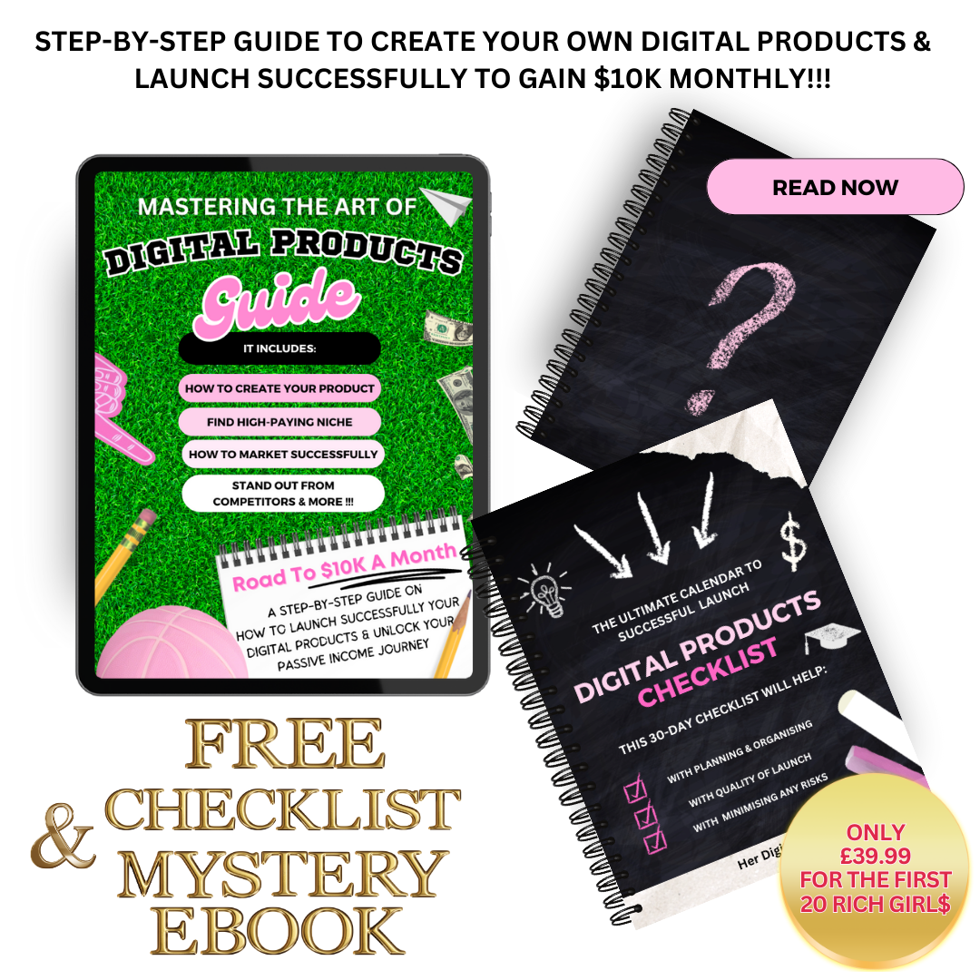 Mastering The Art of Digital Products + FREE Digital Products Successful Launch Checklist & Mystery Ebook