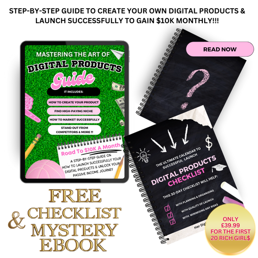 Mastering The Art of Digital Products + FREE Digital Products Successful Launch Checklist & Mystery Ebook