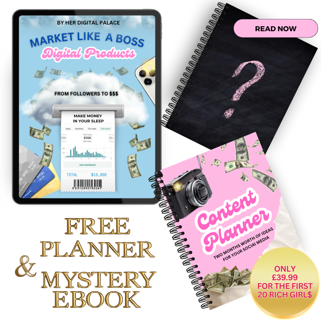 Market Digital Products Like A Boss + FREE 2-Month Content Planner & Mystery Ebook