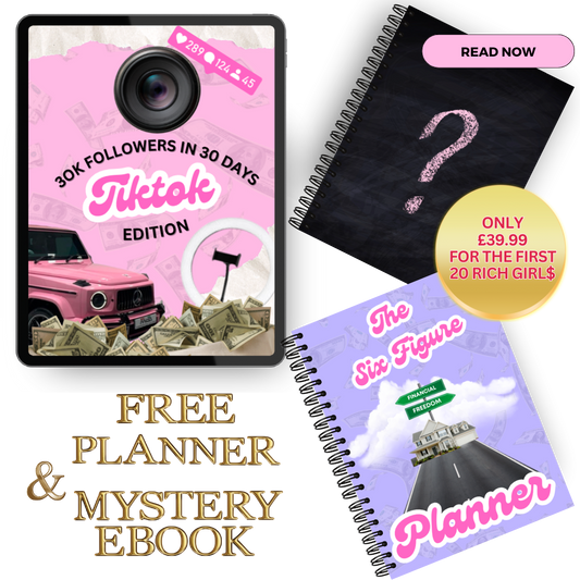 TikTok: 30K Followers in 30 Days + FREE 6-Figure Planner & Mystery Ebook